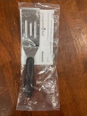 Pampered Chef Stainless Steel Mini Spatula with Black Handle